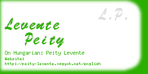 levente peity business card